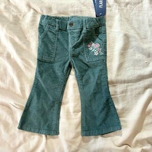 Oshkosh B’gosh Toddler Green Corduroy Pants Sz 18m/2T